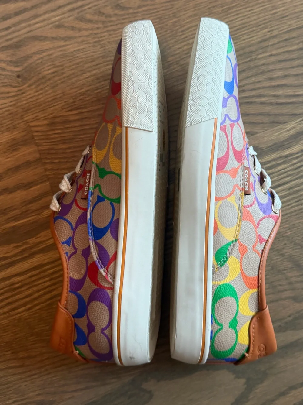 Coach Rainbow Signature Canvas Sneakers in Multicolor